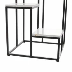 Litton Lane 31 in. White Square Marble Plantstand with 4-Tiers -Litton Lane Sales Store white litton lane plant stands 040285 44 1000