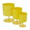 Litton Lane 14 in. x 10 in. Yellow Metal Modern Planter (Set of 3) 1 Litton Lane 14 in. x 10 in. Yellow Metal Modern Planter (Set of 3) -Litton Lane Sales Store yellow litton lane plant pots 040039 64 1000