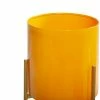 Litton Lane 18 in. x 10 in. Yellow Metal Contemporary Planter (Set of 3) -Litton Lane Sales Store yellow litton lane plant pots 51978 4f 1000